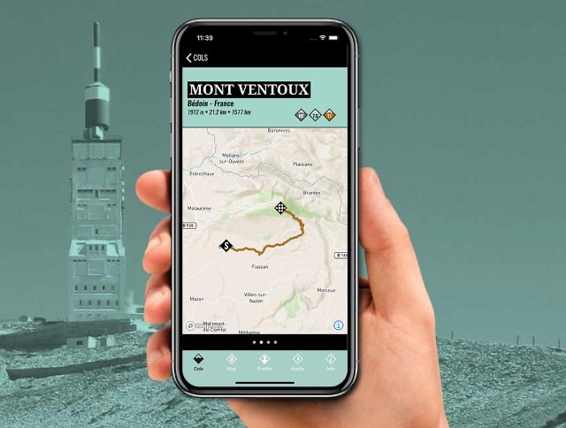 Ventoux populairste berg bij gebruikers MyCols app